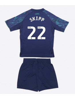 Billige Leicester City Oliver Skipp #22 Bortedraktsett Barn 2025-26 Kortermet (+ Korte bukser)